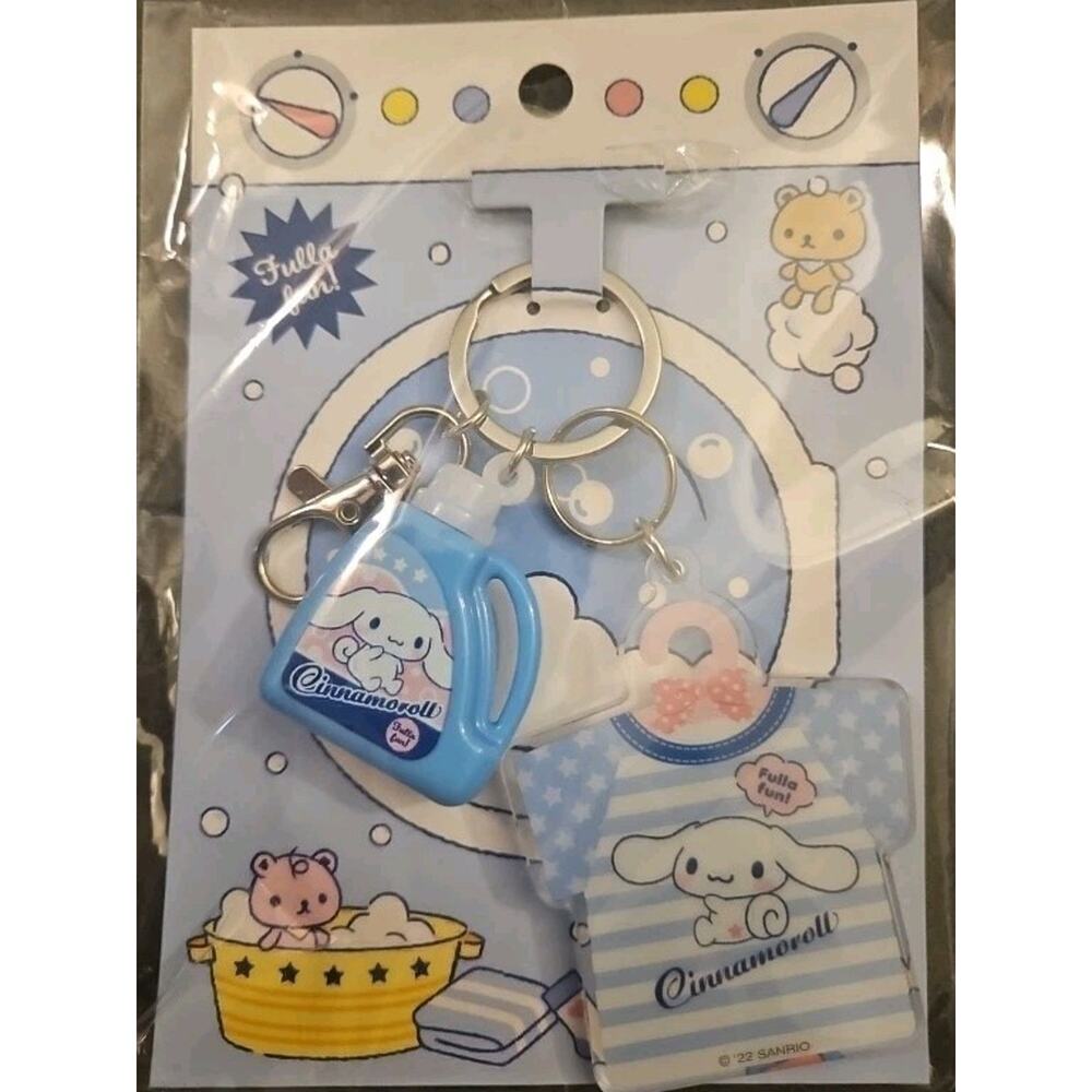 Cinnamoroll Keychain Laundry Day Washing Day Series Keyring Key Holder